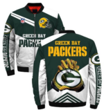 Green Bay Packers leather bomber jacket