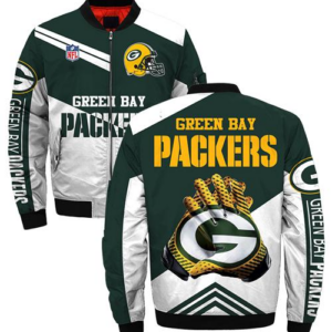 Green Bay Packers leather bomber jacket