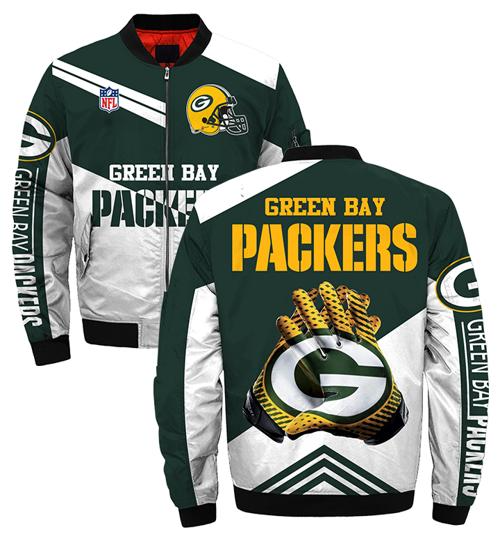 Green Bay Packers leather bomber jacket - packersfanhome.com