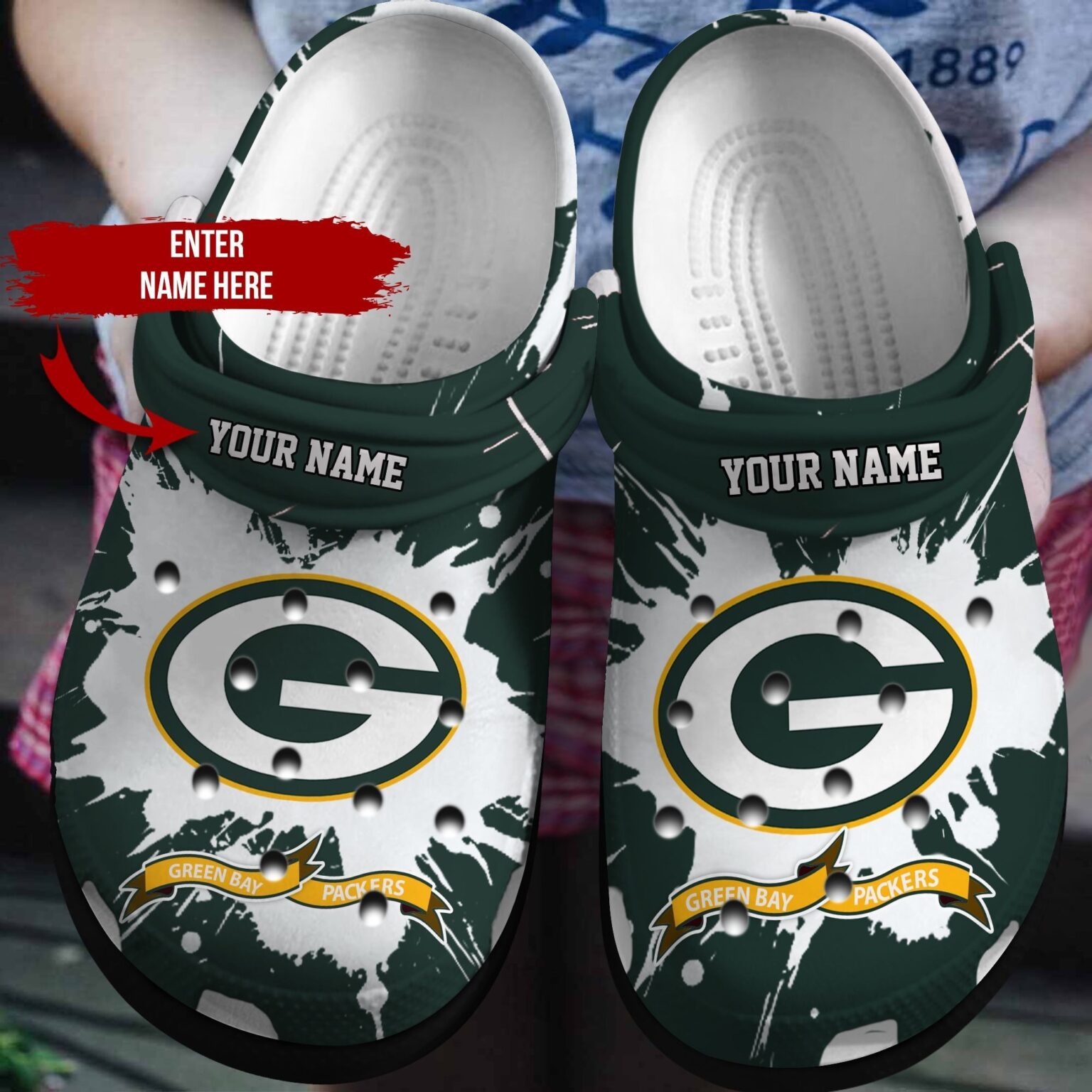Green Bay Packers Nfl Football Personalized Crocs Crocband Clog Unisex ...