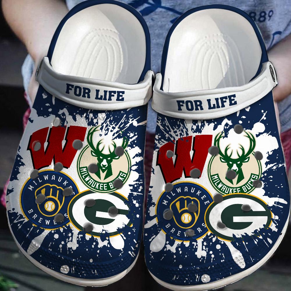 Wisconsin Badgers Green Bay Packers Sports Crocs - packersfanhome.com