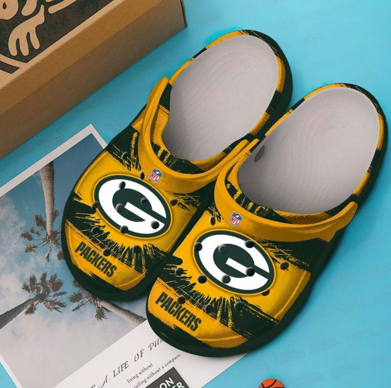 Green Bay Packers Crocband Nfl Crocs Clog Shoes Personalized Crocs ...